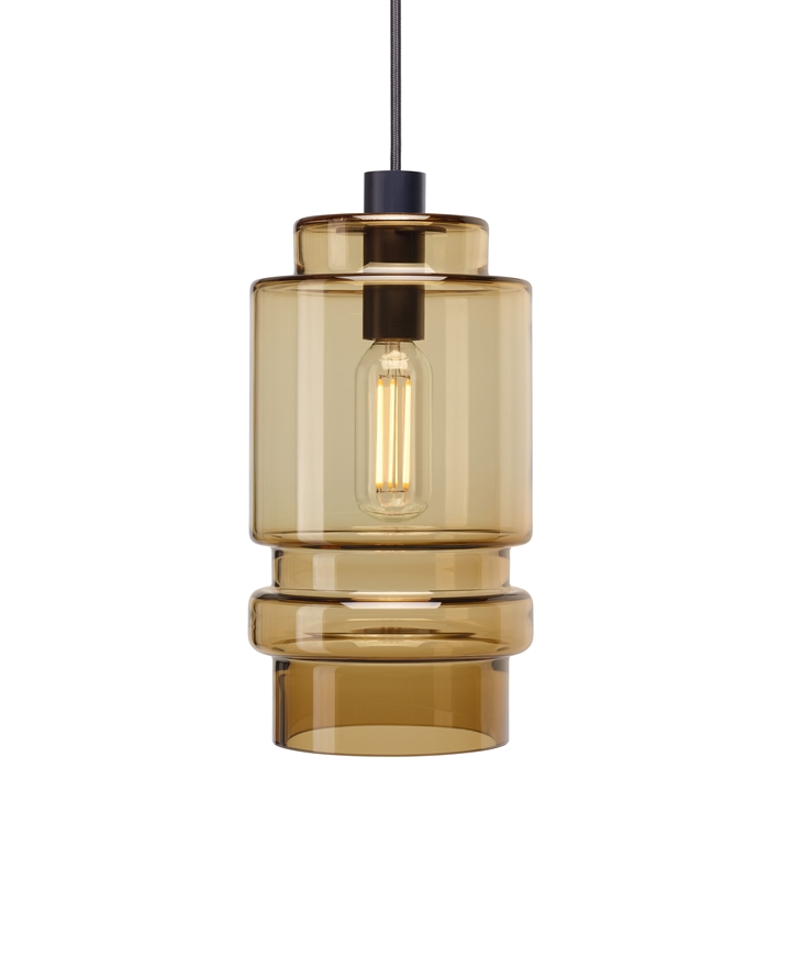 Axle hanglamp glazen kap medium, new brown